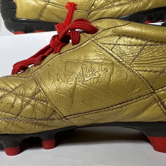 2009 Nike Ronaldinho Dois FG 324761 712 Gold Black Soccer Cleats Men’s Sz 7.5